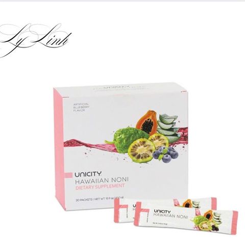 Hawaiian Noni Unicity - Tăng Cường Hệ Miễn Dịch và Sức Khỏe - Hộp 30 Gói Bổ Sung Vitamin và Khoáng Chất
