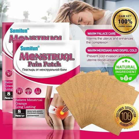 Miếng Dán Giảm Đau Bụng Kinh Từ Thiên Nhiên - 8 Miếng Dán Đau Bụng Kinh SUMIFUN - Giải Pháp An Toàn Không Xâm Lấn Cho Phụ Nữ