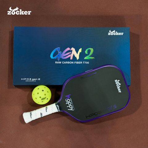 Vợt Pickleball Zocker Happy HP03 Gen 2 - Vợt Thi Đấu Cao Cấp Được Thiết Kế Đột Phá, Kiểm Soát Tối Ưu, Chất Liệu Carbon T700