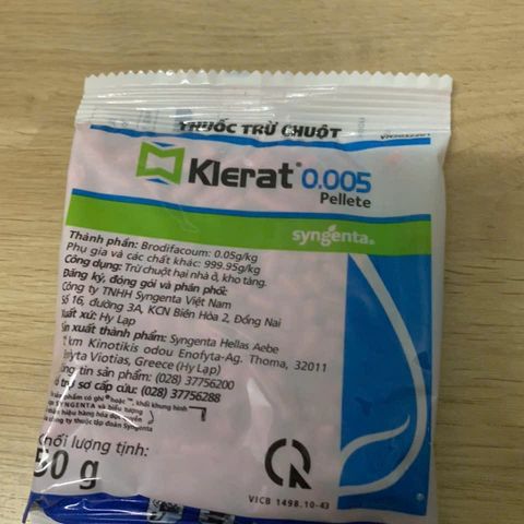 Thuốc Diệt Chuột Klerat 0.005g Viên Nén 50G - An Toàn, Hiệu Quả, Dễ Dùng, Giải Pháp Chống Chuột Tại Nhà và Kho Tàng