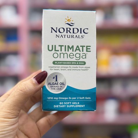 Nordic Naturals Ultimate Omega Plant Based 60 Viên - Hỗ Trợ Tim Mạch và Não Bộ, Omega 3 Từ Tảo Dành Cho Người Ăn Chay