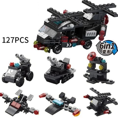 Bộ Đồ Chơi Lắp Ráp 6 Mẫu Xe & Tàu 3D Sáng Tạo Cho Trẻ Em - Xếp Hình Phương Tiện Vận Tải Dành Cho Bé 6 Tuổi Trở Lên