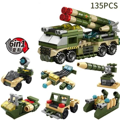 Bộ Đồ Chơi Lắp Ráp 6 Mẫu Xe & Tàu 3D Sáng Tạo Cho Trẻ Em - Xếp Hình Phương Tiện Vận Tải Dành Cho Bé 6 Tuổi Trở Lên