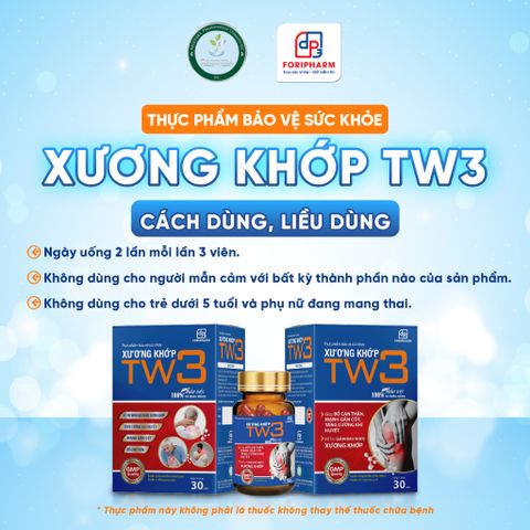 XƯƠNG KHỚP TW3 - Hỗ Trợ Giảm Đau Nhức, Tăng Cường Khí Huyết, Bổ Can Thận, Hộp 30 Viên Chính Hãng