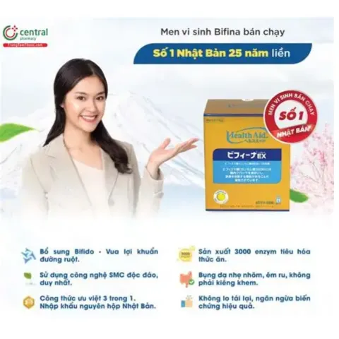 Men Vi Sinh Bifina EX Nhật Bản 60 Gói - Tăng Cường Đề Kháng & Hệ Miễn Dịch Cho Người Lớn