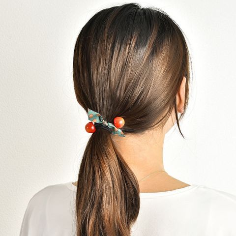 Dây Cột Tóc Scrunchie Trái Cherry - Phụ Kiện Thời Trang Dành Cho Phụ Nữ, Cô Gái - Thích Hợp Để Đi Tiệc, Hẹn Hò, Sinh Nhật