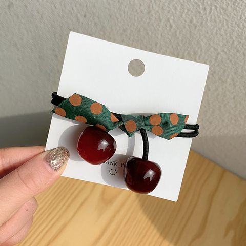Dây Cột Tóc Scrunchie Trái Cherry - Phụ Kiện Thời Trang Dành Cho Phụ Nữ, Cô Gái - Thích Hợp Để Đi Tiệc, Hẹn Hò, Sinh Nhật