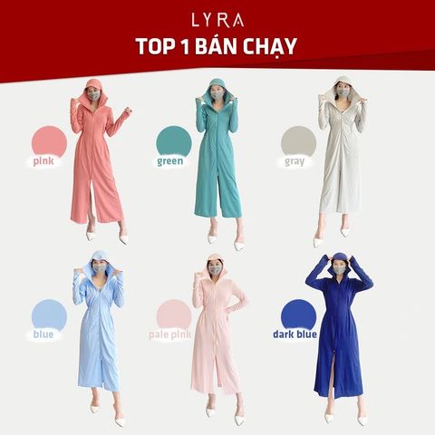 Áo Chống Nắng Nữ Dáng Dài Thời Trang Có Mũ, Khẩu Trang - Chống Nắng Đa Chức Năng, Túi Hai Bên Tiện Lợi, Phù Hợp Dưới 70kg