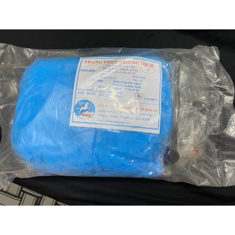 Bộ Đồ Bảo Hộ Phòng Dịch 7 Món - Áo Quần, Mũ, Kính, Găng Tay, Khẩu Trang Y Tế 4 Lớp Màu Xanh - Bảo Vệ An Toàn cho Mọi Hoạt Động
