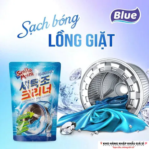 Bột Tẩy Vệ Sinh Lồng Máy Giặt Hàn Quốc Smile Mom 450Gr - Giúp Tẩy Sạch Cặn Bẩn, Khử Mùi, Duy Trì Hương Thơm Cho Quần Áo
