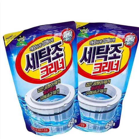 Bột Tẩy Vệ Sinh Lồng Máy Giặt Hàn Quốc Smile Mom 450Gr - Giúp Tẩy Sạch Cặn Bẩn, Khử Mùi, Duy Trì Hương Thơm Cho Quần Áo