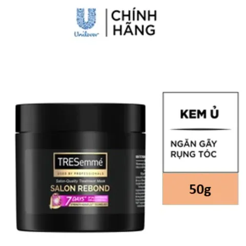 Kem Ủ Tóc TRESemmé Salon Rebond 50g - Phục Hồi Tóc Gãy Rụng, Dưỡng Tóc Mềm Mượt Chuẩn Salon Tại Nhà
