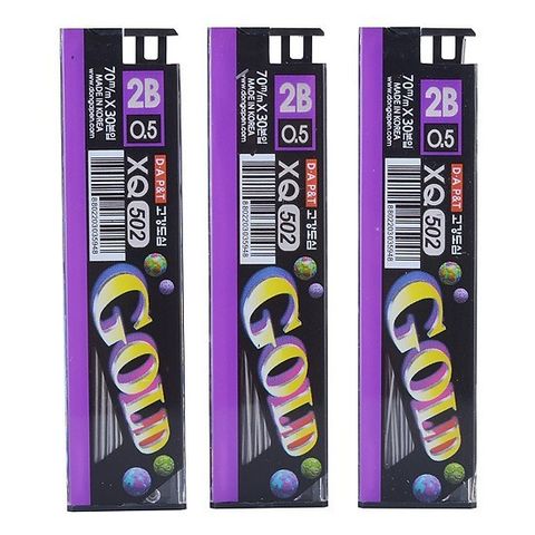 Ruột Chì 2B DONG A GOLD 502 Hàn Quốc - Chì Mịn, Bền và An Toàn, Phù Hợp cho Học Sinh và Nhân Viên Văn Phòng