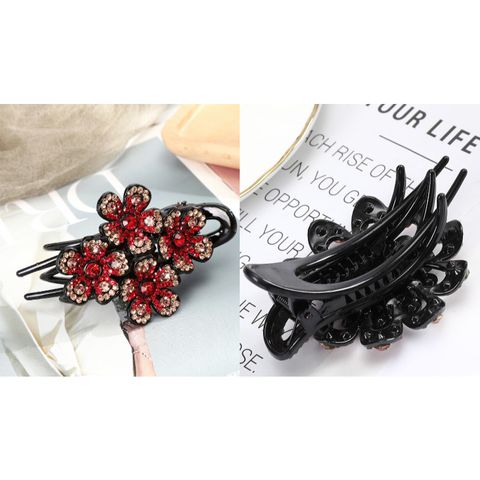 Kẹp Tóc Hình Hoa Đính Đá Thời Trang Xinh Xắn Cho Nữ - Phụ Kiện Tiệc, Du Lịch, Bình Thường, Thân Thiện Với Môi Trường