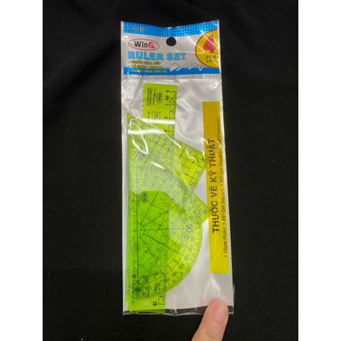 Thước Đo Độ và Thước Thẳng - Bộ Dụng Cụ Văn Phòng Chất Liệu Nhựa và Kim Loại, Phù Hợp Với Mọi Nhu Cầu Đo Lường