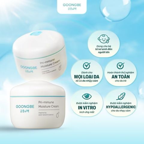Kem Dưỡng Ẩm Goongbe Priimmune - Dưỡng Da Mềm Mịn, Giải Pháp Chống Khô Nẻ Mùa Đông, Phục Hồi Da Nhạy Cảm