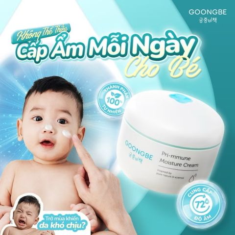 Kem Dưỡng Ẩm Goongbe Priimmune - Dưỡng Da Mềm Mịn, Giải Pháp Chống Khô Nẻ Mùa Đông, Phục Hồi Da Nhạy Cảm