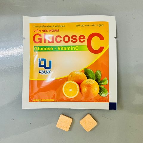 Kẹo Ngậm C Vitamin Glucose Đại Uy - Bổ Sung Vitamin C Thoải Mái, Kỷ Niệm Tuổi Thơ Ngọt Ngào, Gói 20 Viên Tiện Dụng
