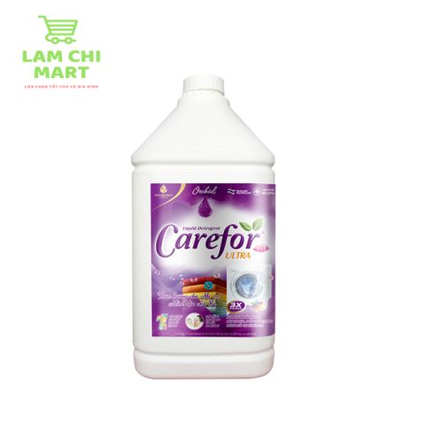 Nước Giặt Carefor Hương Hoa Lan 3,5 Lít - Giặt Xả Siêu Đậm Đặc, Diệt Khuẩn 99,99%, An Toàn cho Da Nhạy Cảm
