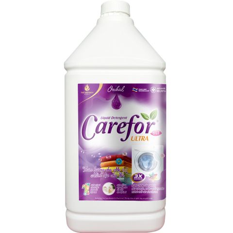 Nước Giặt Carefor Hương Hoa Lan 3,5 Lít - Giặt Xả Siêu Đậm Đặc, Diệt Khuẩn 99,99%, An Toàn cho Da Nhạy Cảm