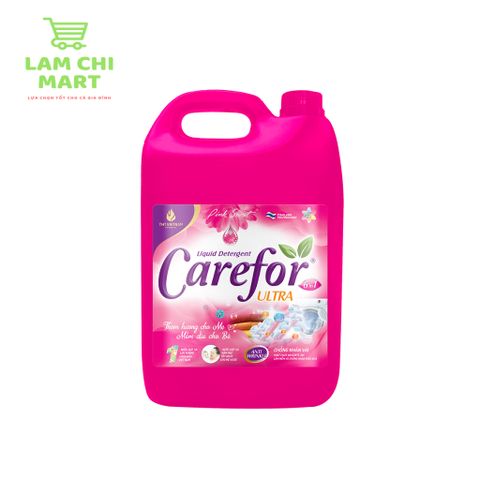 Nước Giặt Dưỡng Vải Carefor Hương Hoa Hồng 5L - Chống Nhăn Hiệu Quả, An Toàn Cho Da Nhạy Cảm, Giặt Sạch Vết Bẩn Cứng Đầu