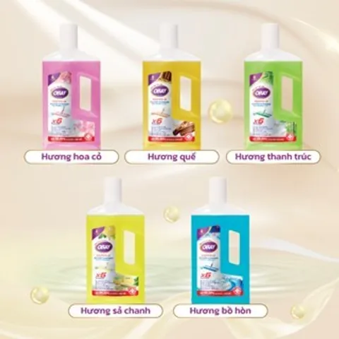 Nước Lau Sàn Đậm Đặc Obay 1000ml - Diệt Khuẩn, Chống Trơn Trượt, Hương Thiên Nhiên Tươi Mát, An Toàn Cho Trẻ Em