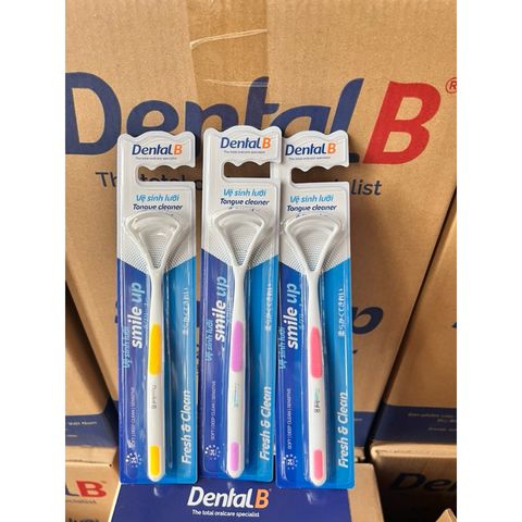 Dụng Cụ Cạo Lưỡi Dental B Smile Up - Combo 2 Chiếc Giúp Vệ Sinh Răng Miệng Hiệu Quả và Đơn Giản