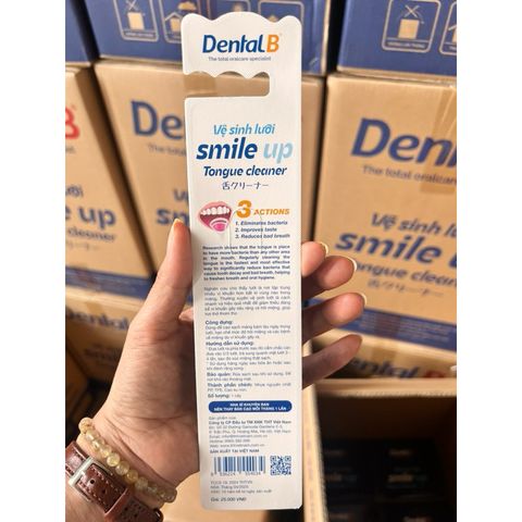 Dụng Cụ Cạo Lưỡi Dental B Smile Up - Combo 2 Chiếc Giúp Vệ Sinh Răng Miệng Hiệu Quả và Đơn Giản