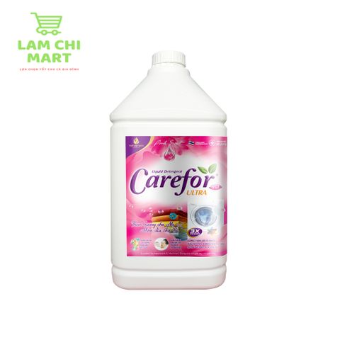 Nước Giặt Xả Carefor Hương Hoa Hồng 3,5 Lít - Đậm Đặc, Diệt Khuẩn 99,99% - Lưu Hương Mát Bền Lâu, An Toàn Cho Da Nhạy Cảm