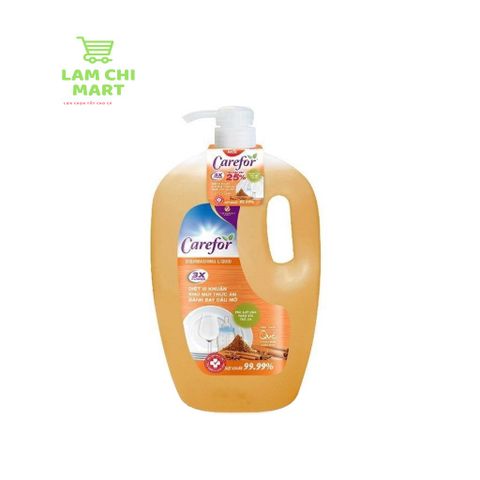 Nước Rửa Chén Carefor - Công Thức 3X Power Diệt Khuẩn 99,99% - An Toàn Từ Thiên Nhiên - Chai 1,9L