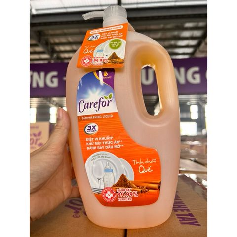 Nước Rửa Chén Carefor - Công Thức 3X Power Diệt Khuẩn 99,99% - An Toàn Từ Thiên Nhiên - Chai 1,9L