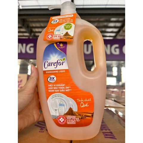 Nước Rửa Chén Carefor - Công Thức 3X Power Diệt Khuẩn 99,99% - An Toàn Từ Thiên Nhiên - Chai 1,9L