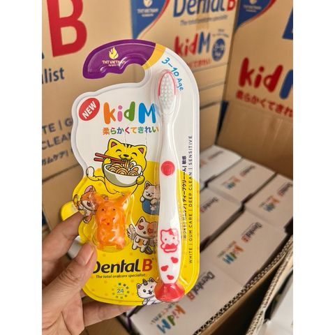 Bàn Chải Đánh Răng Trẻ Em Dental B Kid M - Công Nghệ Nano Silver Ag+, Đầu Mềm, Thiết Kế Hợp Khoa Học, Sạch Sẽ, Nhiều Màu Sắc