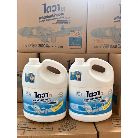 Nước Rửa Chén Daiwa Không Mùi An Toàn Cho Gia Đình - Đánh Bay Vết Bẩn, Diệt Khuẩn 3.6L Chính Hãng Thái Lan
