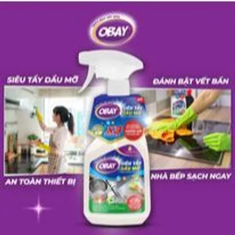 Siêu Tẩy Dầu Mỡ Obay X3 Power 450ml - Đánh Bay Vết Bẩn Cứng Đầu, An Toàn Cho Bề Mặt Thiết Bị Nhà Bếp