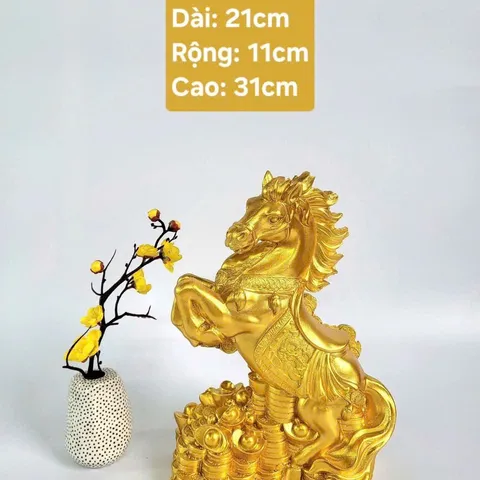Ngựa Chiêu Tài Mạ Vàng – Thu Hút Tài Lộc, Kích Công Danh