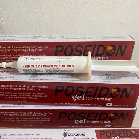 Gel Diệt Gián Poseidon Chính Hãng Hàn Quốc 35g - Bả Diệt Gián Hiệu Quả, An Toàn, Dễ Sử Dụng cho Gia Đình và Y Tế