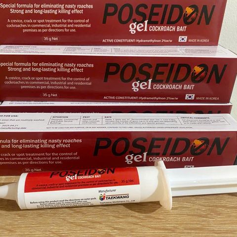 Gel Diệt Gián Poseidon Chính Hãng Hàn Quốc 35g - Bả Diệt Gián Hiệu Quả, An Toàn, Dễ Sử Dụng cho Gia Đình và Y Tế