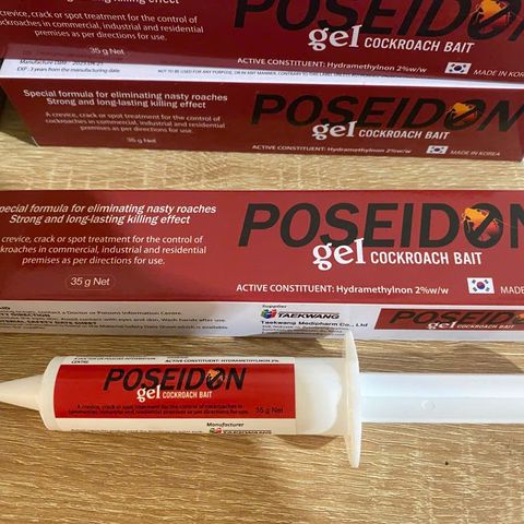 Gel Diệt Gián Poseidon Chính Hãng Hàn Quốc 35g - Bả Diệt Gián Hiệu Quả, An Toàn, Dễ Sử Dụng cho Gia Đình và Y Tế