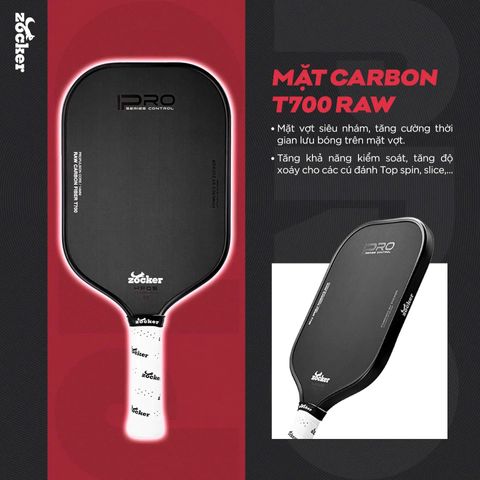 Vợt Pickleball Zocker HP05 Pro Series Control - Thiết kế 4 màu độc đáo với công nghệ cao, tối ưu hóa kiểm soát và cảm giác chơi bóng