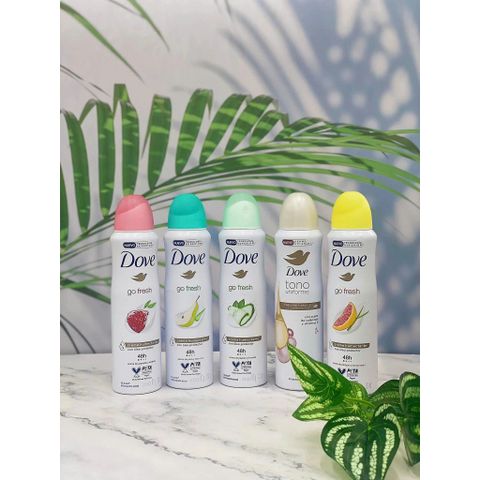 Xịt Khử Mùi DOVE Kháng Khuẩn & Lưu Hương 48H 150ML - Hương Thơm Dịu Nhẹ, Dành Cho Da Nhạy Cảm, Giúp Bạn Tự Tin Suốt Ngày