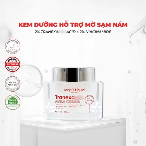 Kem Dưỡng Da Mờ Nám Tranexa Acid Angel's Liquid Mela Cream 50ml - Giúp Làm Sáng Da, Giảm Thâm Mụn, Phục Hồi Sắc Tố Da