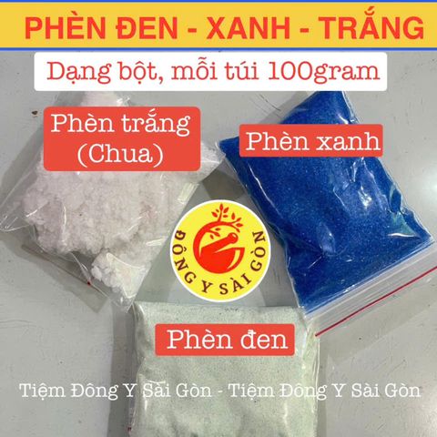 Phèn Xanh, Phèn Đen, Phèn Trắng Dạng Bột 100g - Gia Vị Chua Đặc Sản Việt Nam, Tiện Dụng Cho Mọi Bộ Món Ẩm Thực