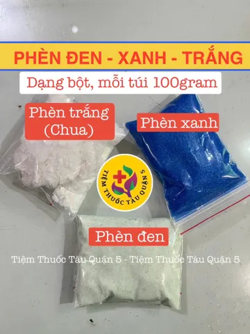 Phèn Chua, Phèn Đen, Phèn Xanh 100gram - Sản phẩm hóa chất tự nhiên cho chăm sóc nhà cửa hiệu quả