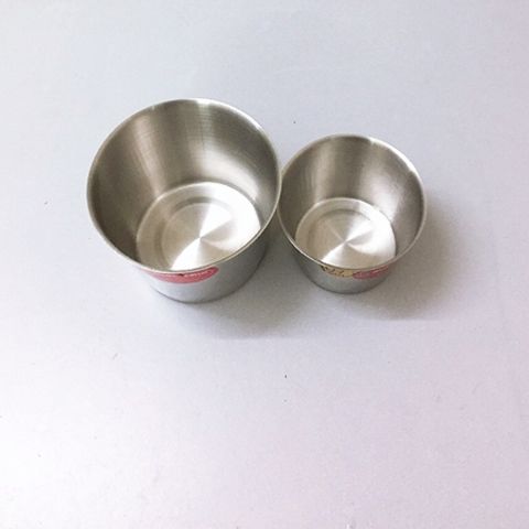 Ly làm đá inox, Ly đông đá inox 304 cao cấp siêu dày, ly làm bánh flan nhiều kích thước (TV454)