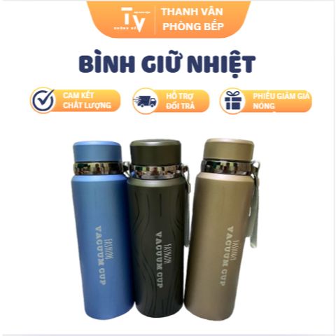 Bình Giữ Nhiệt Inox Cao Cấp - Bình Giữ Nhiệt Vacuum Thời Trang Cho Gia Đình - Dụng Cụ Nhà Bếp TVKITCHEN (TV1469)