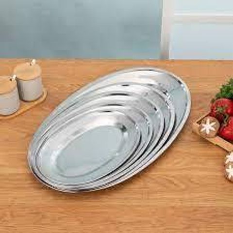 Dĩa Oval Sâu Cao Cấp Inox 45x26cm - Đồ Dùng Gia Dụng Nhà Bếp Chất Lượng Cao - TVKITCHEN (TV1474)