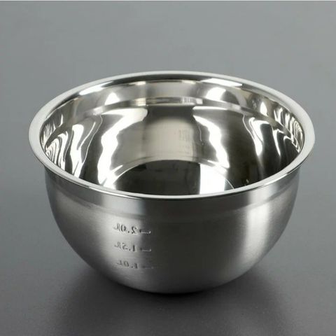 Thau Trộn Inox Chia Vạch 25cm - Dụng Cụ Nhà Bếp Cao Cấp TVKITCHEN - Đa Dạng Kích Thước, Chất Liệu Bền Bỉ (TV1477)