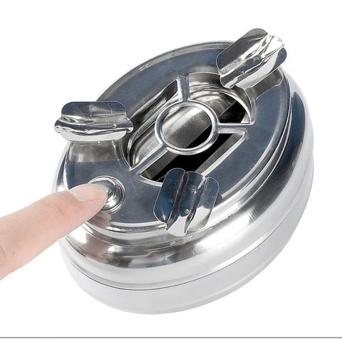 Gạt Tàn Inox Nắp Bấm - Thiết Bị Gia Dụng Mới Nhất Cho Căn Bếp Hiện Đại, Chất Liệu Cao Cấp, Dễ Dàng Sử Dụng (TV1459)