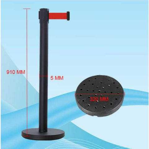Cột chắn inox đen dây căng 2m có sẵn dây kéo - Dụng cụ tiện ích cho bếp và trang trí nội thất (TV1357)